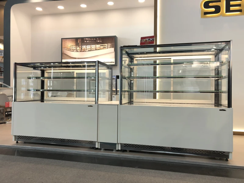 Tekerlek ve sabit ayakla üretilir.
Siyah serigrafi camlar.
Arka tarafı özel üretim sürgülü veya çarpma cam kapıdır. (Dik Cephe, Baklava ve Mayalı
hariç)
Soğutma Kapasitesi; +35°C derecede %60 nem ve ortam koşullarında test edilmiştir