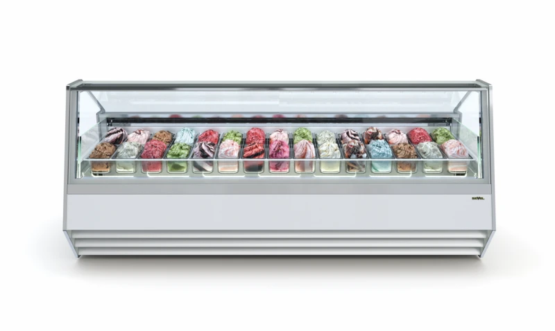 Now, with the Prisma design, you can offer all 30 varieties of ice cream at the same time in a single counter.